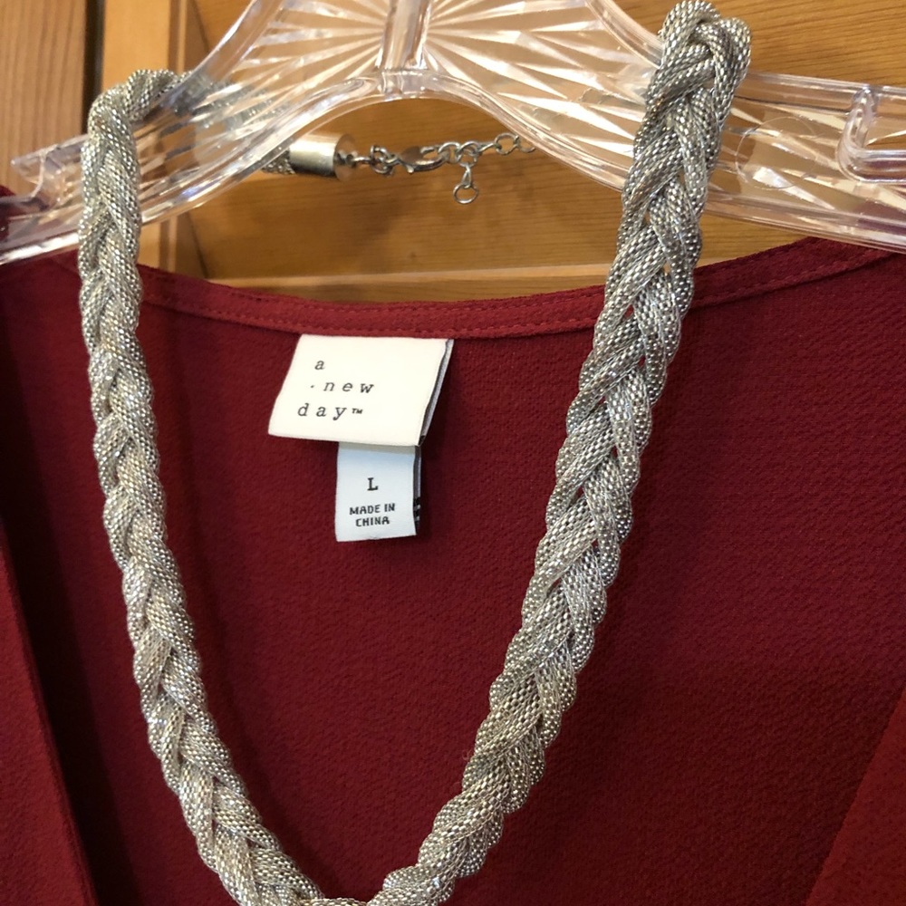 Beautiful Rope Silver Necklace - Picture 2 of 5